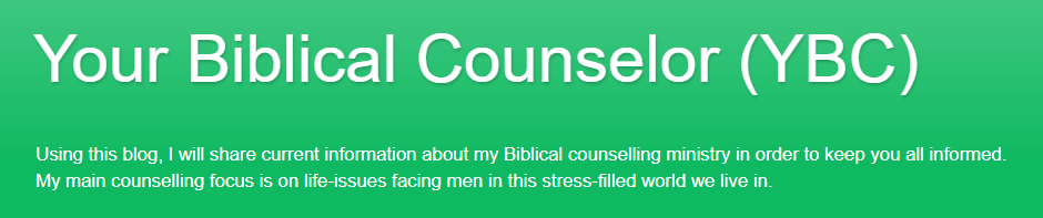 Header Image of Your Biblical Counselor Blog