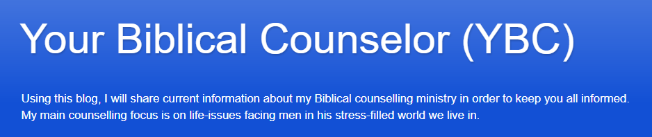 Header Image of Your Biblical Counselor Blog